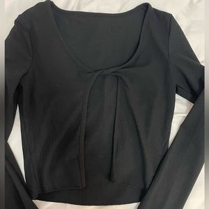 Black Tie Cardigan Long sleeve
